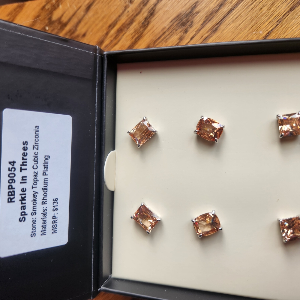 Sparkle in Threes Earrings